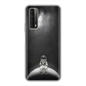 Силіконовый Чохол з принтом "Космонавти" на Huawei P Smart 2021 (Космонавт романтик)