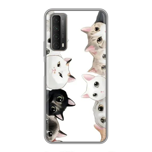 Чехол с рисунком «Коты» для Huawei P Smart 2021