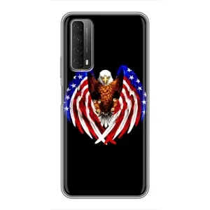 Чехол Флаг USA для Huawei P Smart 2021 (Крылья США)