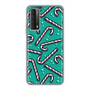 Силиконовый бампер на рождество для Huawei P Smart 2021 (Леденцы)