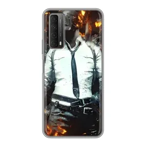 Силиконовый чехол с картинкой "Герой Pubg" на Huawei P Smart 2021 (Man Пубг)