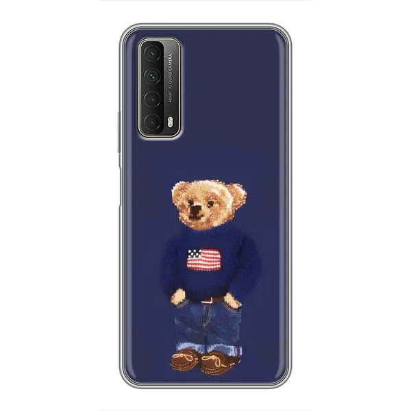 Чехол с рисунком «Мишка USA» для Huawei P Smart 2021 Чехол с рисунком «Мишка USA» для Huawei P Smart 2021