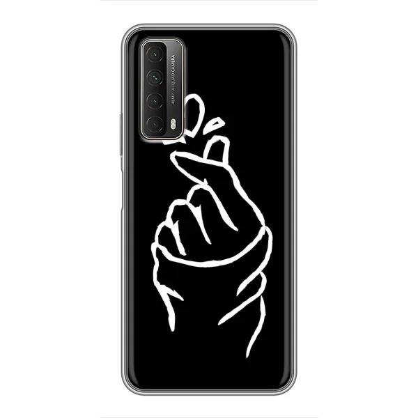 Чехол с рисунком «Сердце на черном» для Huawei P Smart 2021 Чехол с рисунком «Сердце на черном» для Huawei P Smart 2021