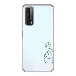 Чохол (Знак сердечка) для Huawei P Smart 2021 (Сердечко на блакитному)