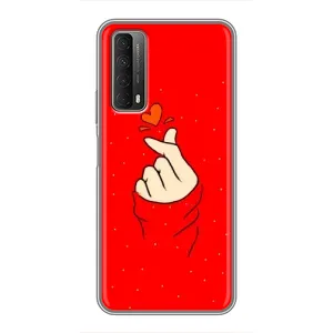 Чохол (Знак сердечка) для Huawei P Smart 2021 (Сердечко на червоному)