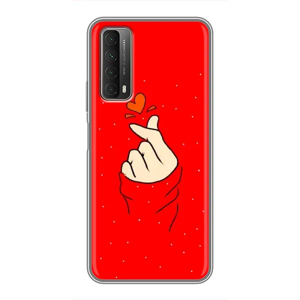 Чехол с рисунком «Сердце на красном» для Huawei P Smart 2021 Чехол с рисунком «Сердце на красном» для Huawei P Smart 2021