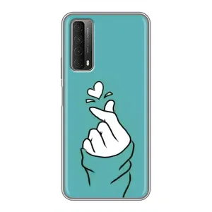 Чохол (Знак сердечка) для Huawei P Smart 2021 (Сердечко на бірюзовому)
