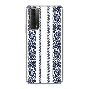 Силиконовый Чехол на Huawei P Smart 2021 с картинкой Вышиванки (Синяя вышиванка)