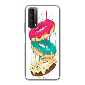 Чехол с изображением вкусной еды для Huawei P Smart 2021 (Сочные пончики)