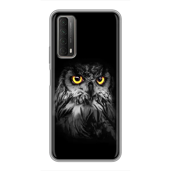 Чехол с рисунком «Сова на чёрном» для Huawei P Smart 2021 Чехол с рисунком «Сова на чёрном» для Huawei P Smart 2021