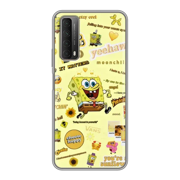 Чехол с рисунком «Спанч Боб бежит» для Huawei P Smart 2021 Чехол с рисунком «Спанч Боб бежит» для Huawei P Smart 2021