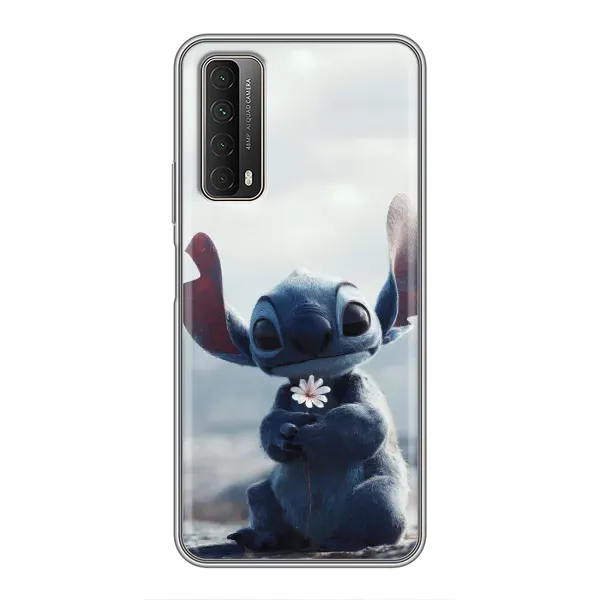Чехол с рисунком «Стич с цветочком» для Huawei P Smart 2021