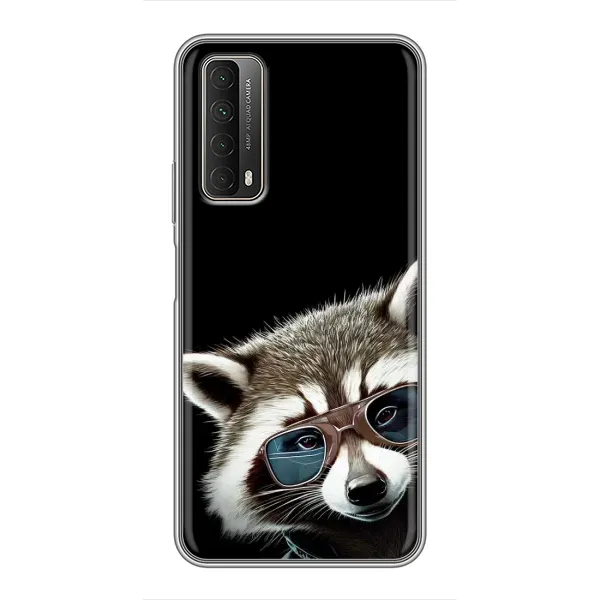 Чехол с рисунком «Стильный Енот» для Huawei P Smart 2021 Чехол с рисунком «Стильный Енот» для Huawei P Smart 2021