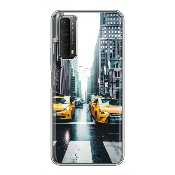 Чехол с рисунком «Такси» для Huawei P Smart 2021 Чехол с рисунком «Такси» для Huawei P Smart 2021