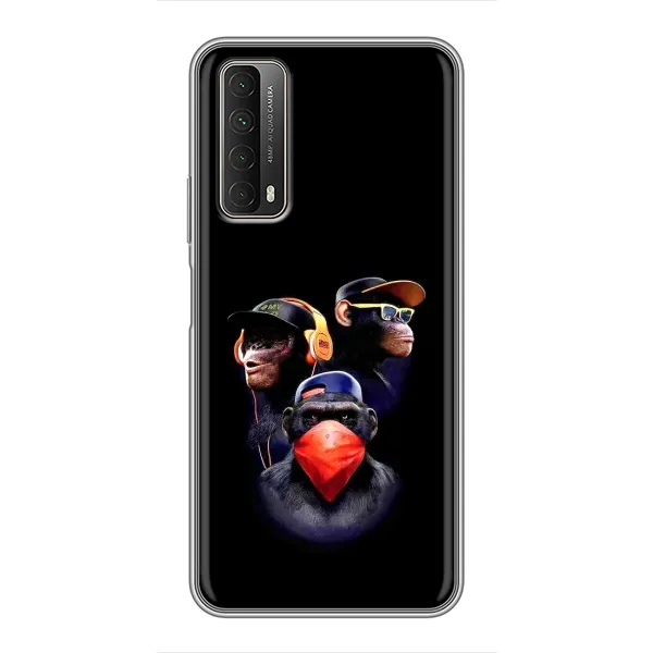 Чехол с рисунком «Три обезьяны» для Huawei P Smart 2021