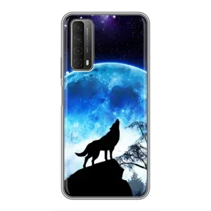 Чохол з Вовком на Huawei P Smart 2021 (Виє на місяць)