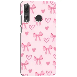 Чехол банты для Huawei P Smart Plus 2019 (Бантики и сердечки)