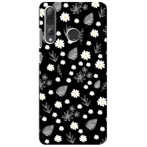 Чехлы с тематикой "ЦВЕТЫ" на Huawei P Smart Plus 2019 (цветение на чорном)