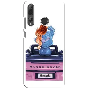 Силіконовый Чохол на Huawei P Smart Plus 2019 з картинкой Модных девушек (Дівчина на машині)