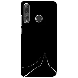 Чехол с картинками на черном фоне для Huawei P Smart Plus 2019 (Дорога)