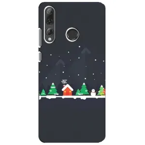 Силіконовий бампер на різдво для Huawei P Smart Plus 2019 (Місто зимове)