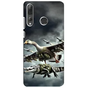 Чехол с мемами тралалело тралала для Huawei P Smart Plus 2019 (Гусини и крокодило)