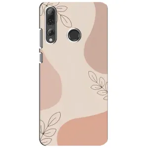 Чехол цветочный дизайн для Huawei P Smart Plus 2019 (Коричневый фон)