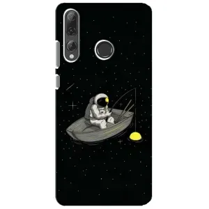 Силиконовый Чехол с принтом "Космонавты" на Huawei P Smart Plus 2019 (Космонавт на рыбалке)