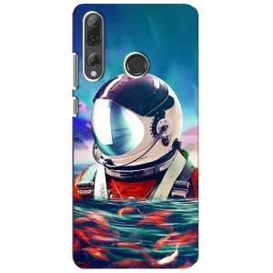 Силиконовый Чехол с принтом "Космонавты" на Huawei P Smart Plus 2019 (Космонавт в воде)