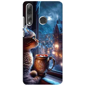 Чохли на Новий Рік Huawei P Smart Plus 2019 (Кіт новорічний)