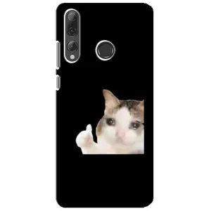 Бампер с принтом Мемы для Huawei P Smart Plus 2019 (Кот в слезах)