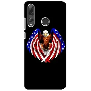 Чехол Флаг USA для Huawei P Smart Plus 2019 (Крылья США)