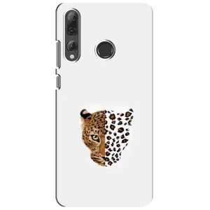 Чехол с леопардовым принтом на Huawei P Smart Plus 2019 (Леопард на белом)
