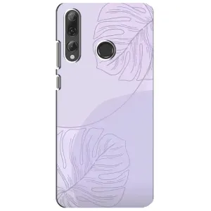Чехол цветочный дизайн для Huawei P Smart Plus 2019 (Монстера фиолетовая)