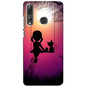 Девчачий Чехол для Huawei P Smart Plus 2019 (На качели)