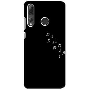 Чехол с картинками на черном фоне для Huawei P Smart Plus 2019 (Ноты)