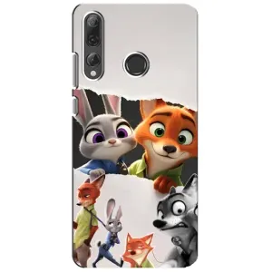 Силиконовый чехол с принтом Зоотрополіс для Huawei P Smart Plus 2019 (Персонажи Зоо)