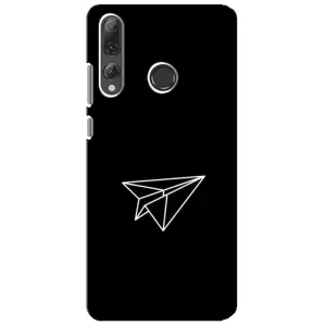 Чехол с картинками на черном фоне для Huawei P Smart Plus 2019 (Самолетик)
