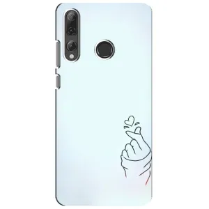 Чехлы (Знак сердечка) на Huawei P Smart Plus 2019 (Сердце на голубом)