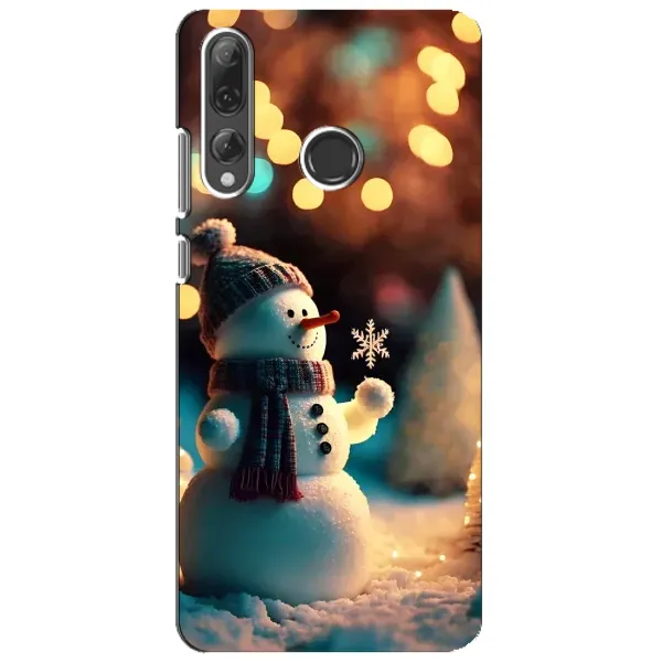 Чехол с рисунком «Снеговик праздничный» для Huawei P Smart Plus 2019
