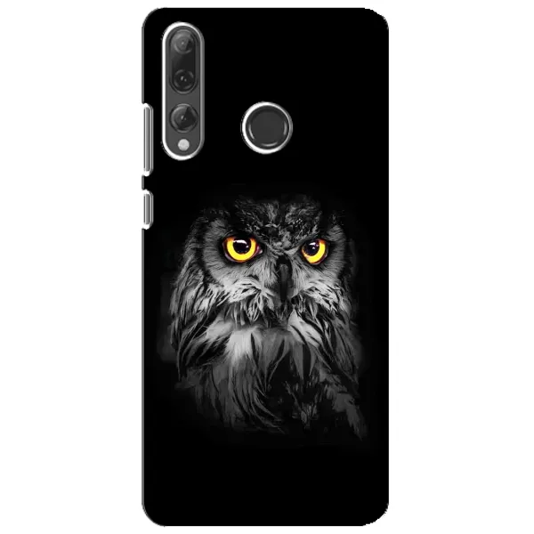 Чехол с рисунком «Сова на чёрном» для Huawei P Smart Plus 2019