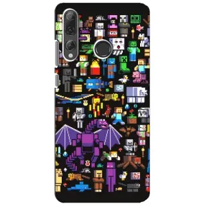 Чехол майнкрафт для Huawei P Smart Plus 2019 (Все персонажи)