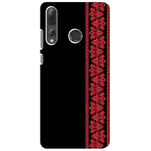Силиконовый Чехол на Huawei P Smart Plus 2019 с картинкой Вышиванки (Вышиванка на черном)