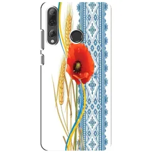 Силиконовый Чехол на Huawei P Smart Plus 2019 с картинкой Вышиванки (Вышиванка с цветком)