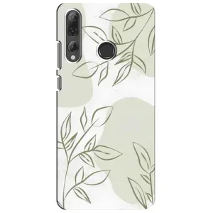 Чехол цветочный дизайн для Huawei P Smart Plus 2019 (Зелёный дизайн)