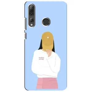 Силіконовый Чохол на Huawei P Smart Plus 2019 з картинкой Модных девушек (Жовта кепка)
