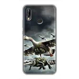 Чехол с мемами тралалело тралала для Huawei P Smart Plus , Nova 3i, INE-LX1 (Гусини и крокодило)