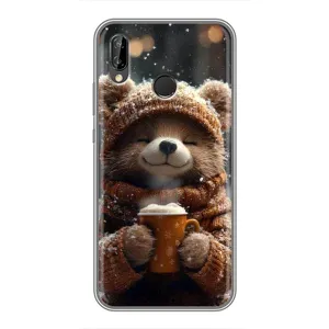 Друкований чохол 'Звірята з кавою' для Huawei P Smart Plus , Nova 3i, INE-LX1 (Ведмедик з кавою)