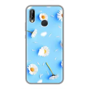 Чохол з Квітами для Huawei P Smart Plus , Nova 3i, INE-LX1 (ромашки на блакитному)