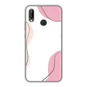 Чохол квітковий дизайн для Huawei P Smart Plus , Nova 3i, INE-LX1 (Рожевий фон)